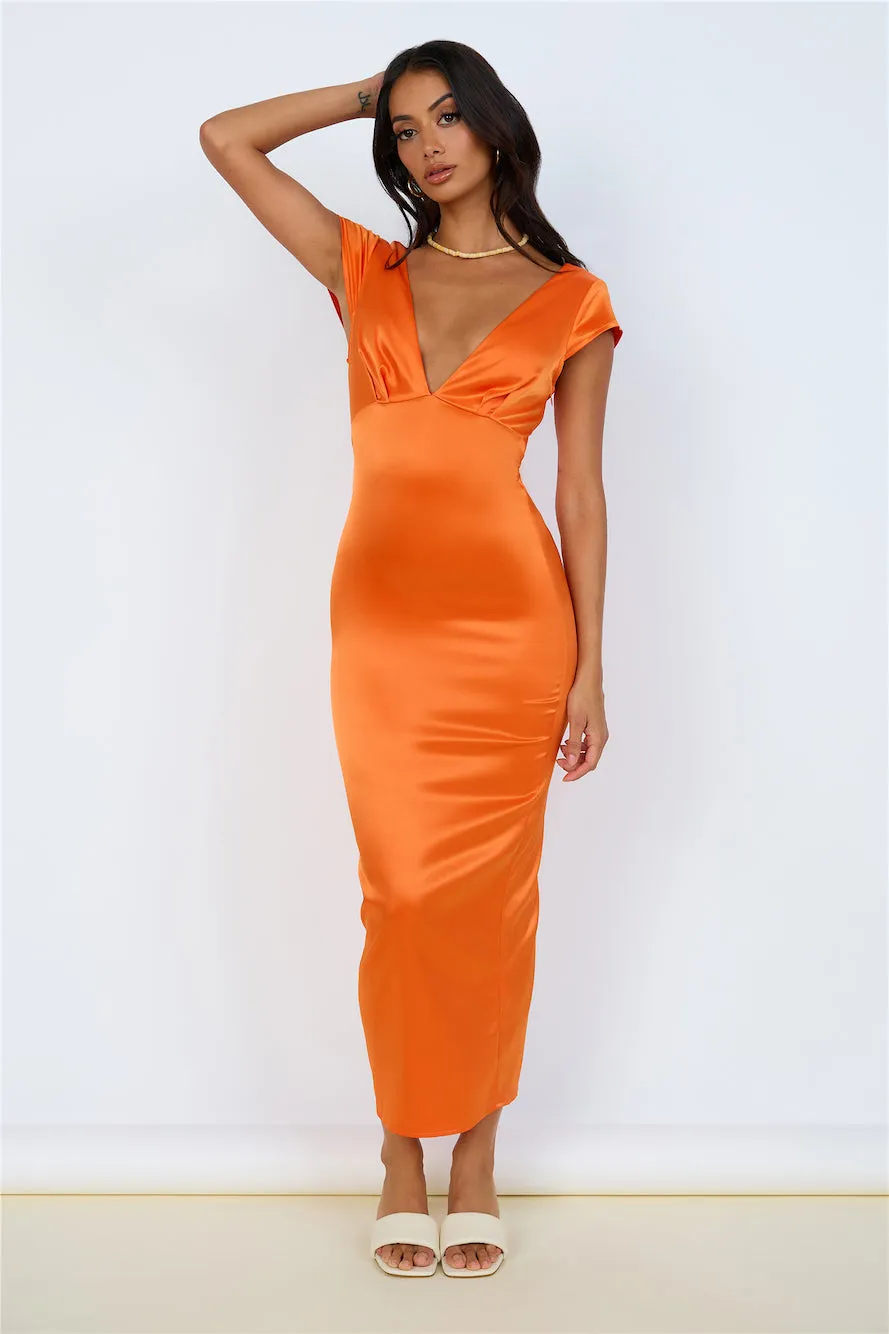 Starburst Skies Maxi Dress Orange sold by Fortunate One product image thumbnail 4