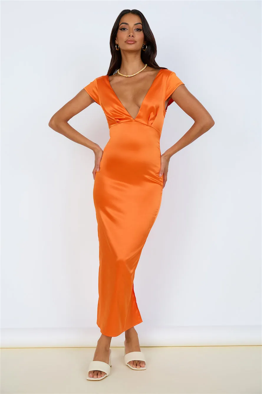 Starburst Skies Maxi Dress Orange sold by Fortunate One