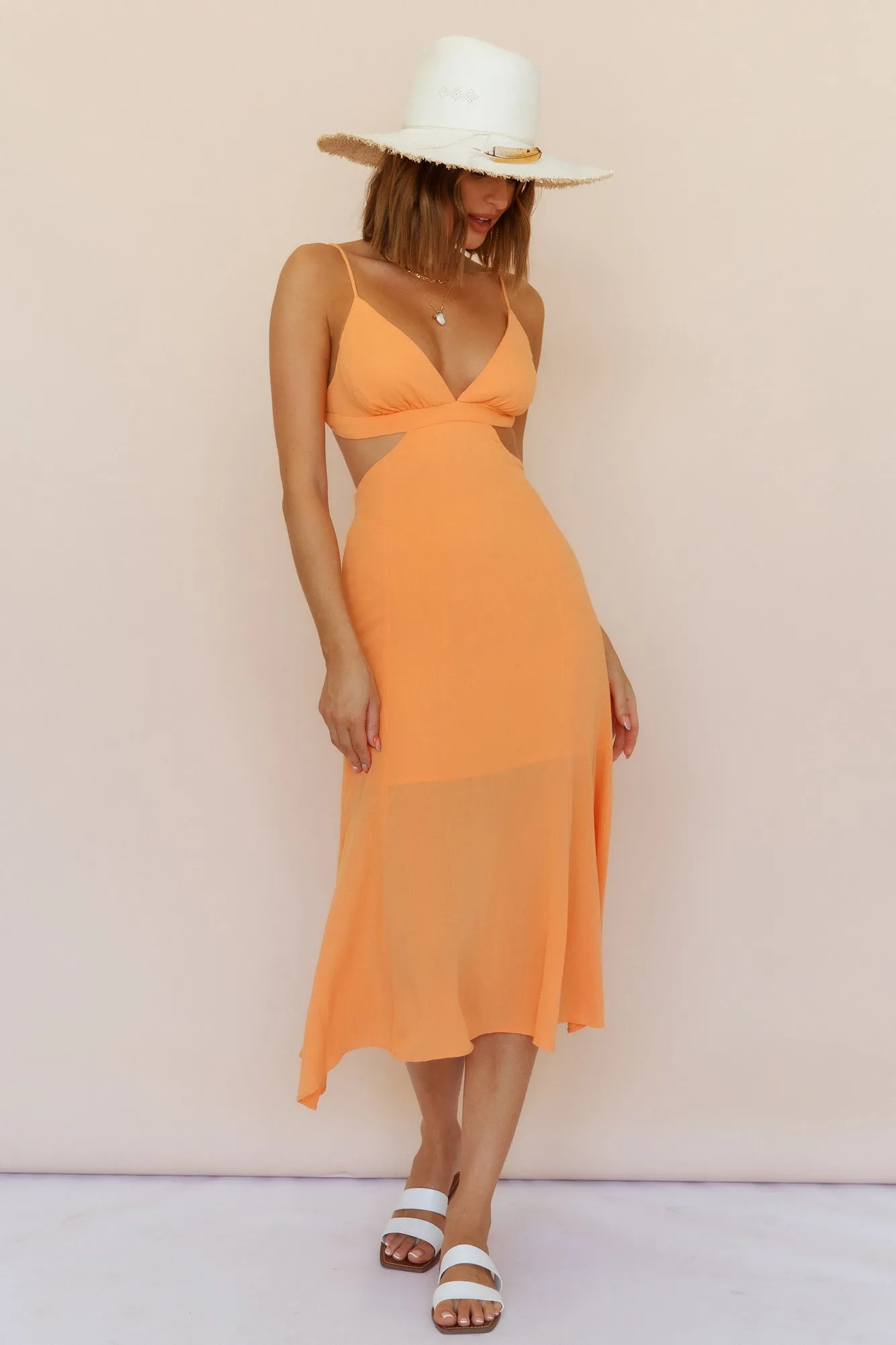 Full Of Life Maxi Dress Orange sold by Fortunate One