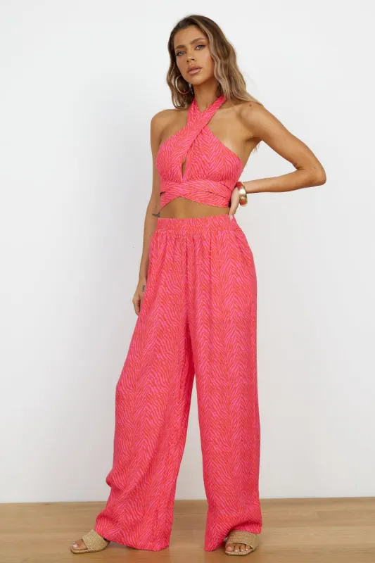 CHARLIE HOLIDAY Amelie Pant Pink Zebra sold by Fortunate One