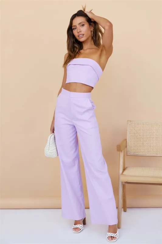 In Hindsight Pants Purple sold by Fortunate One