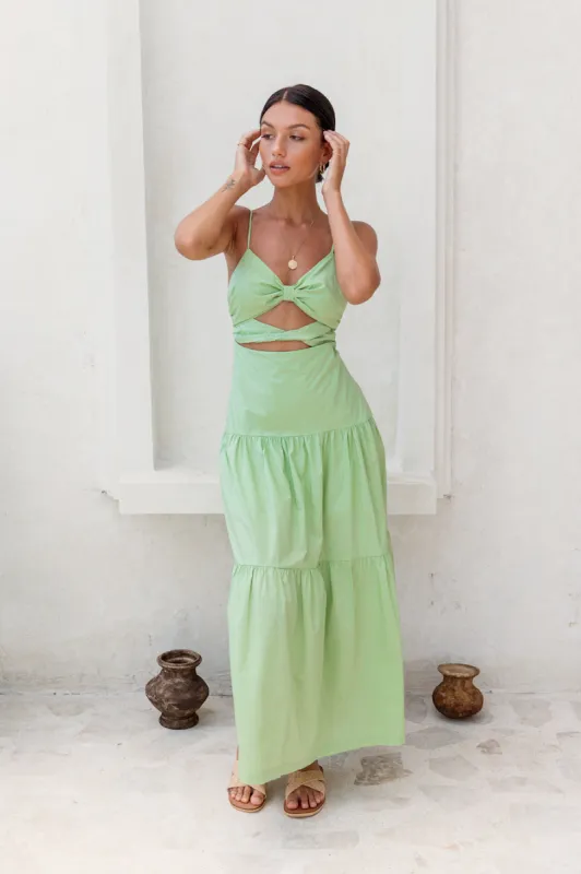 Make It Natural Maxi Dress Green sold by Fortunate One