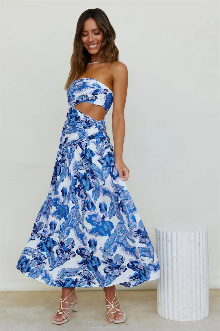 Sun Drenched Maxi Dress Blue sold by Fortunate One product image thumbnail 5