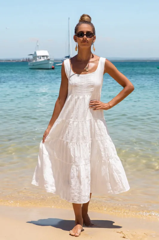 Goodness Of Heart Maxi Dress White sold by Fortunate One