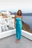 Gleam In Gold Maxi Dress Blue sold by Fortunate One
