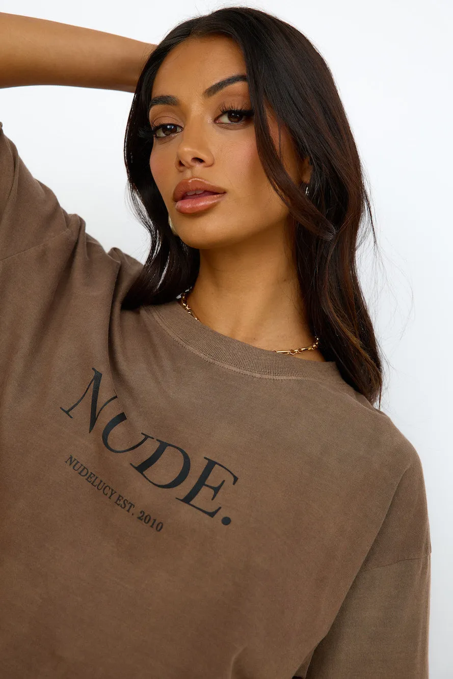 NUDE LUCY "Nude" Washed Tee Cola sold by Fortunate One product image thumbnail 4