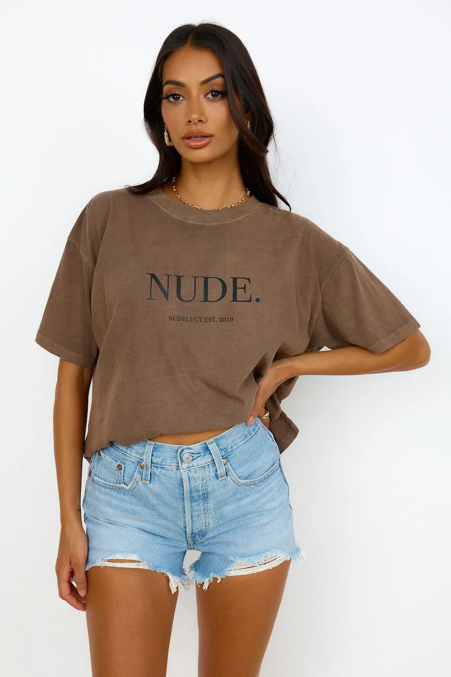 NUDE LUCY "Nude" Washed Tee Cola sold by Fortunate One product image thumbnail 3