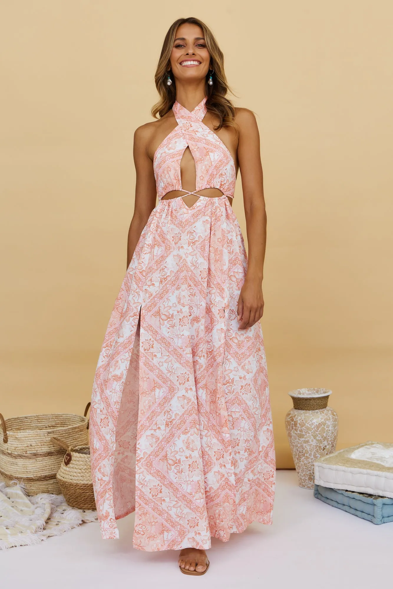 Paisley Blooms Maxi Dress sold by Fortunate One product image thumbnail 2