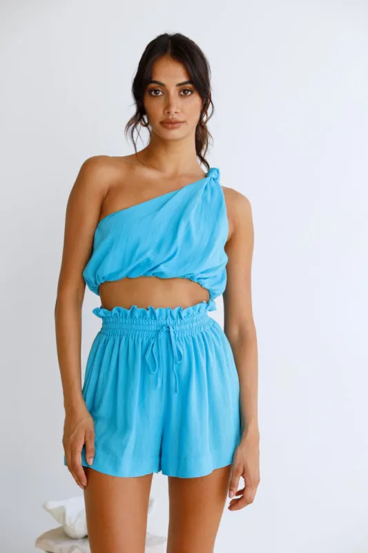 Sweet Release Crop Top Blue sold by Fortunate One