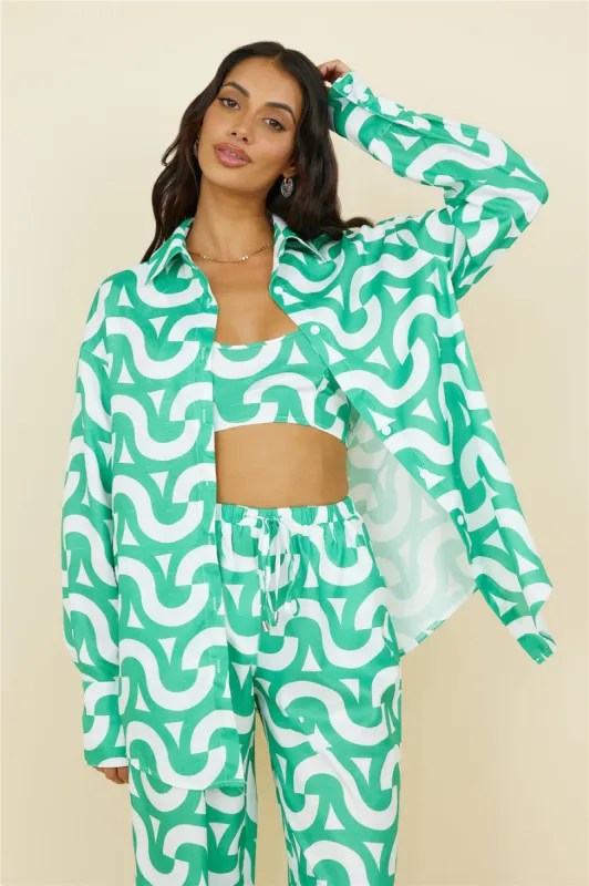 Enchanted Days Shirt Green sold by Fortunate One