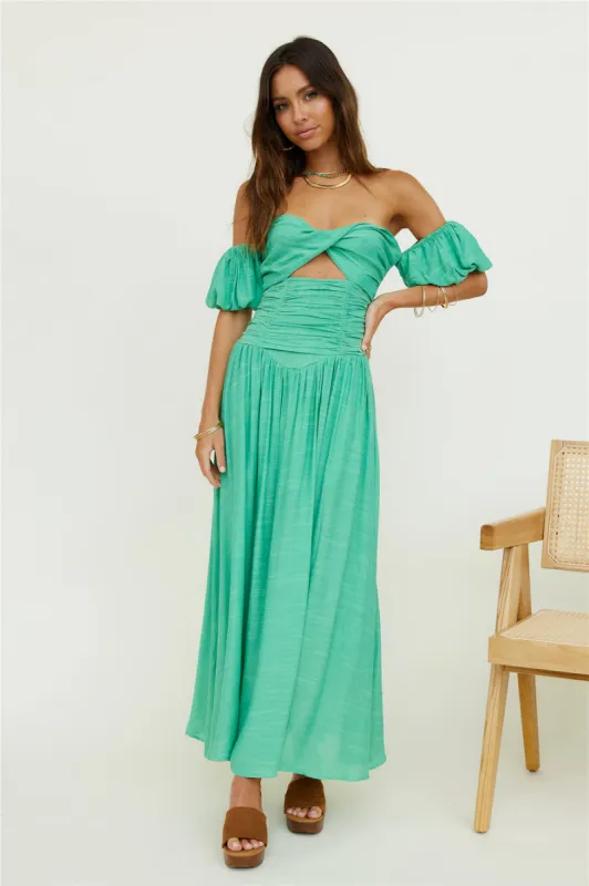 Clementine Maxi Dress Green sold by Fortunate One