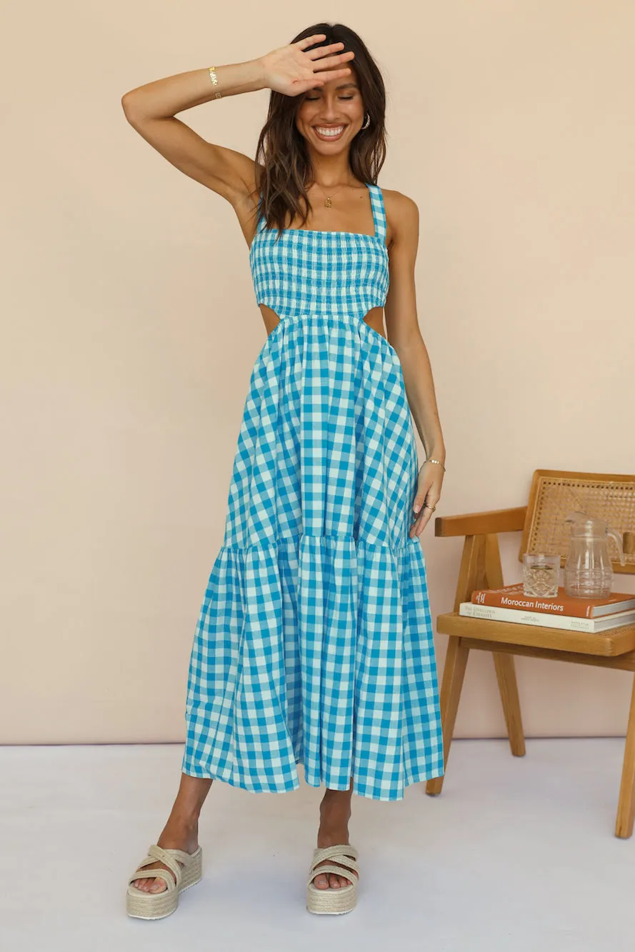 Head In The Clouds Maxi Dress Blue sold by Fortunate One