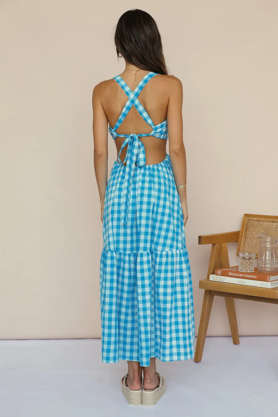 Head In The Clouds Maxi Dress Blue sold by Fortunate One product image thumbnail 5