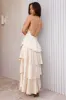 Golden Age Satin Maxi Dress Yellow sold by Fortunate One