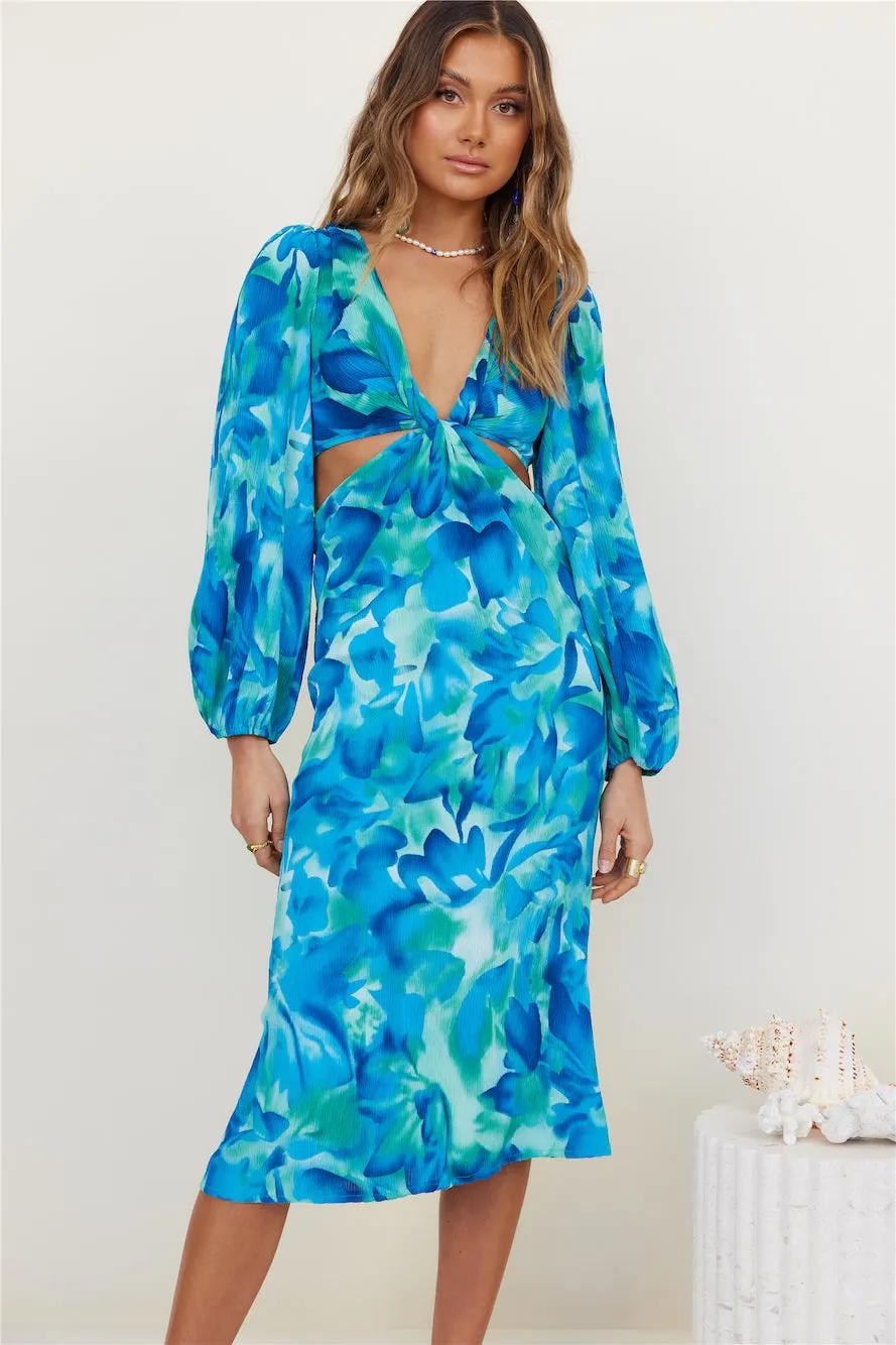 Wish On A Star Midi Dress Blue sold by Fortunate One product image thumbnail 4