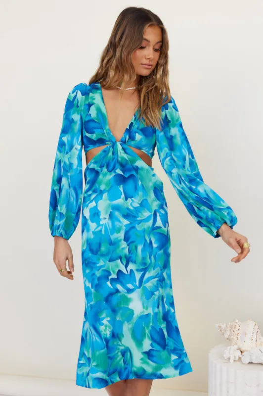 Wish On A Star Midi Dress Blue sold by Fortunate One