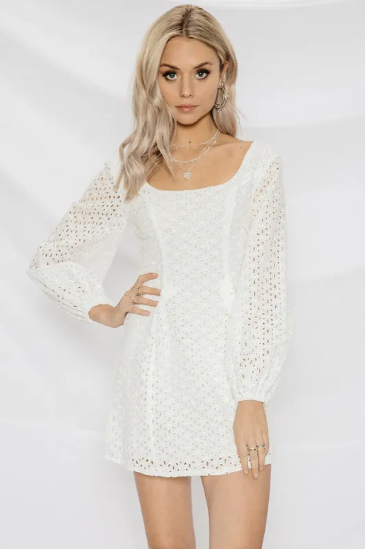 One Life's Enough Dress White sold by Fortunate One