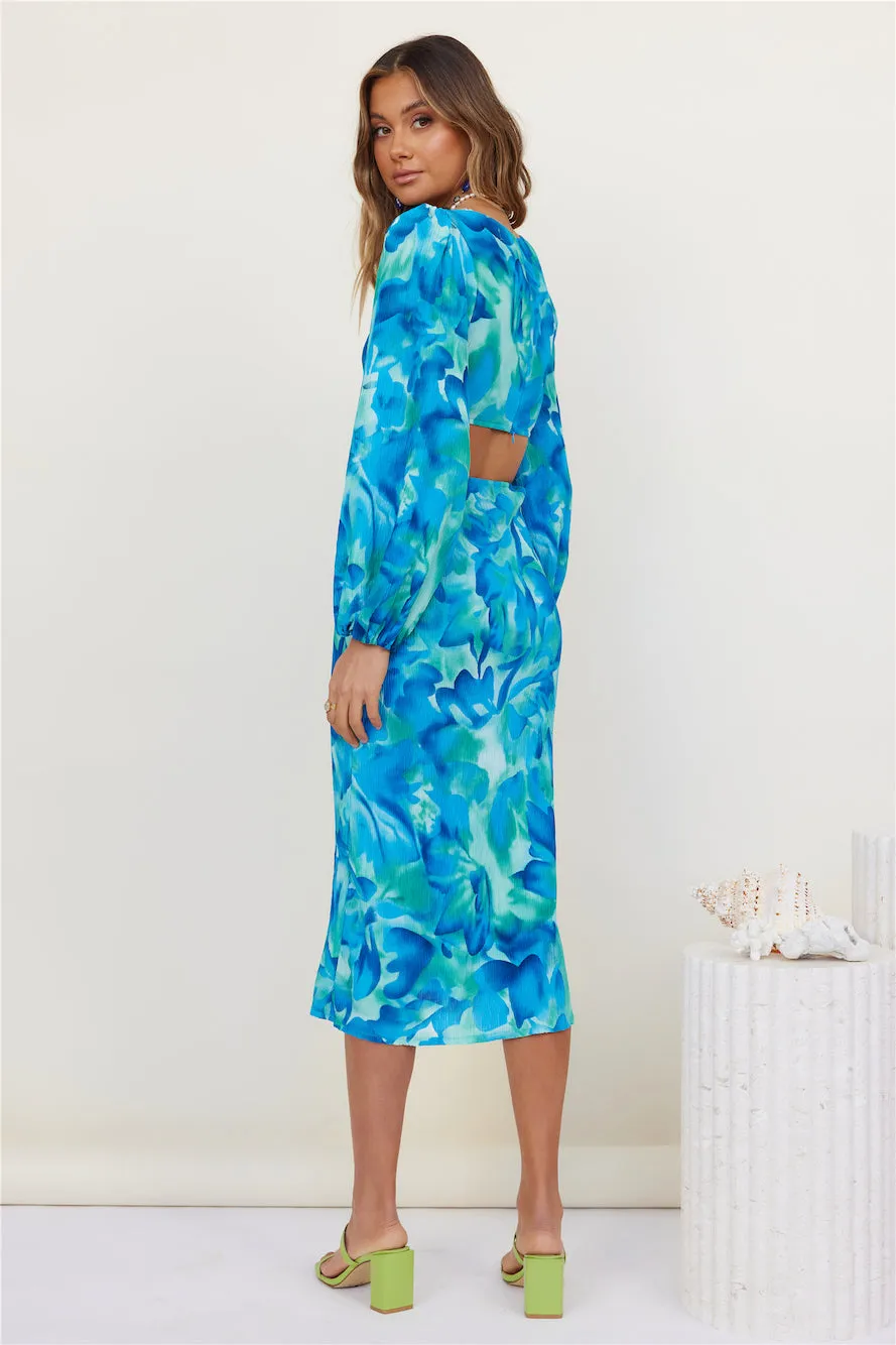 Wish On A Star Midi Dress Blue sold by Fortunate One product image thumbnail 5