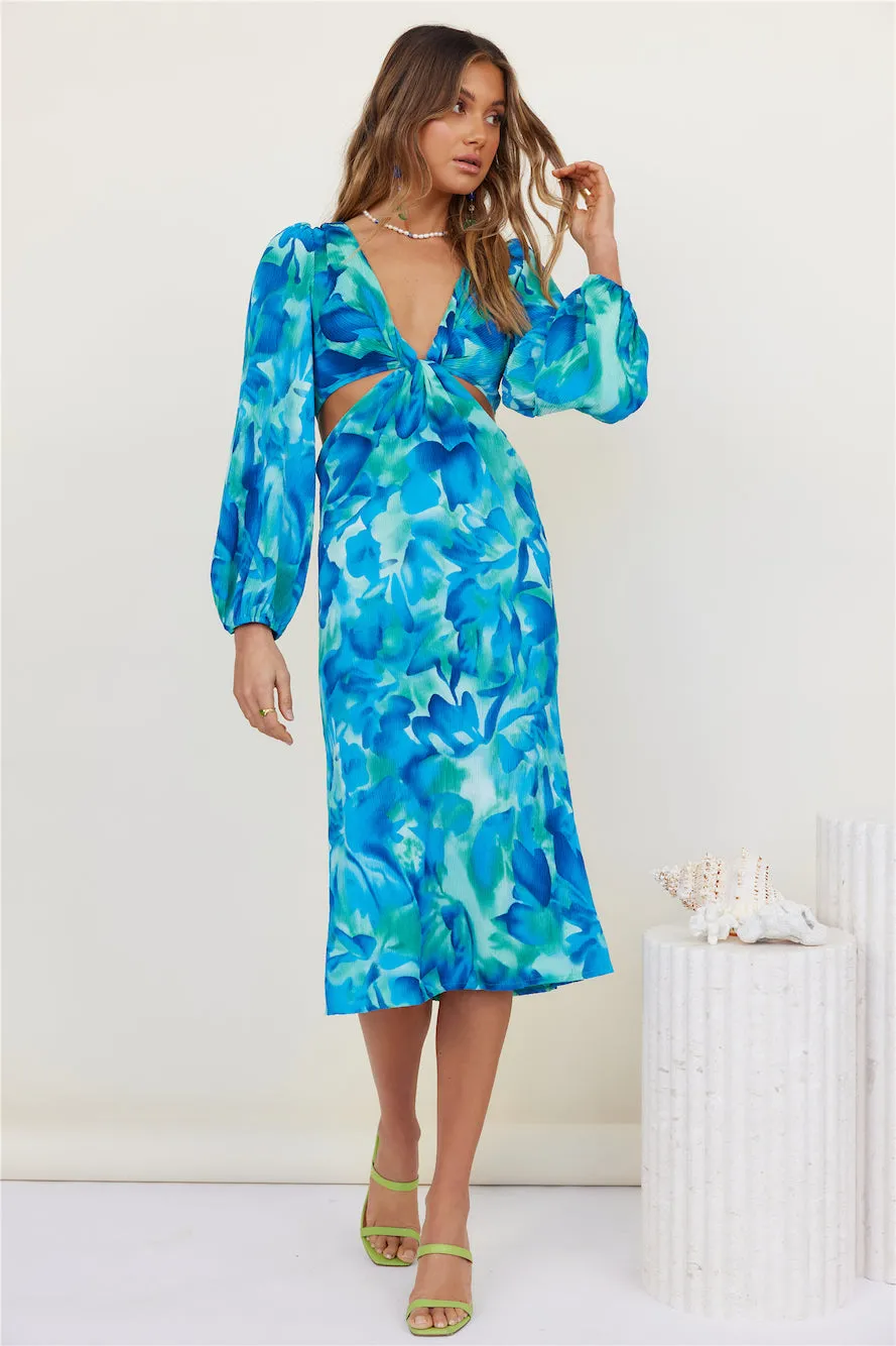 Wish On A Star Midi Dress Blue sold by Fortunate One product image thumbnail 2