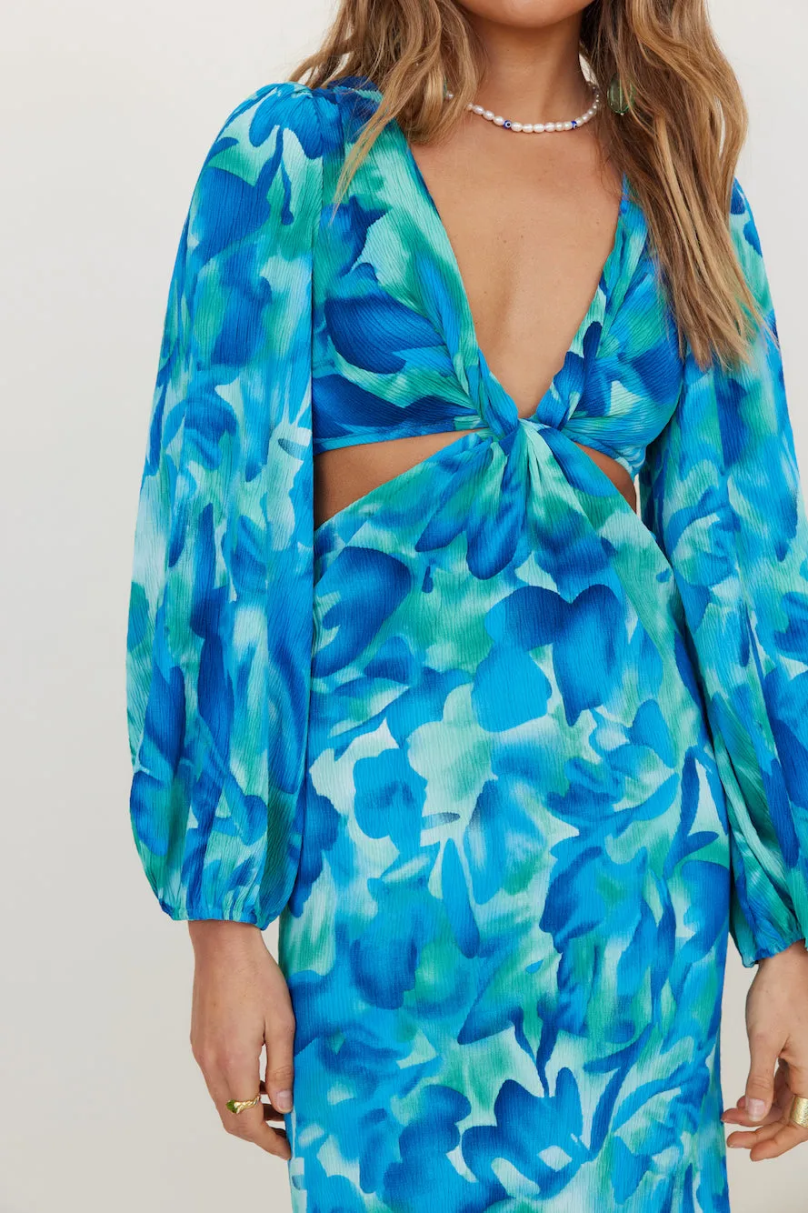 Wish On A Star Midi Dress Blue sold by Fortunate One product image thumbnail 3