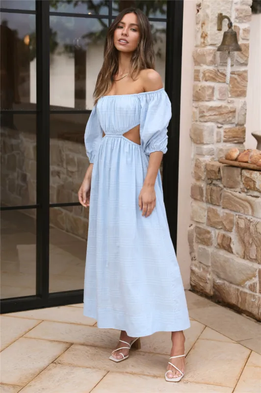 Pavilion Maxi Dress Blue sold by Fortunate One