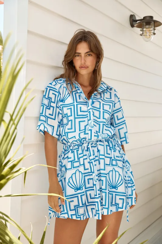 Treasured Dreamer Mini Dress Blue sold by Fortunate One