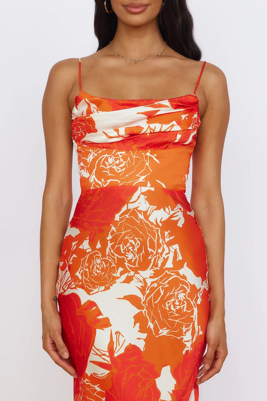 Fresh Blossom Maxi Dress Orange sold by Fortunate One product image thumbnail 3