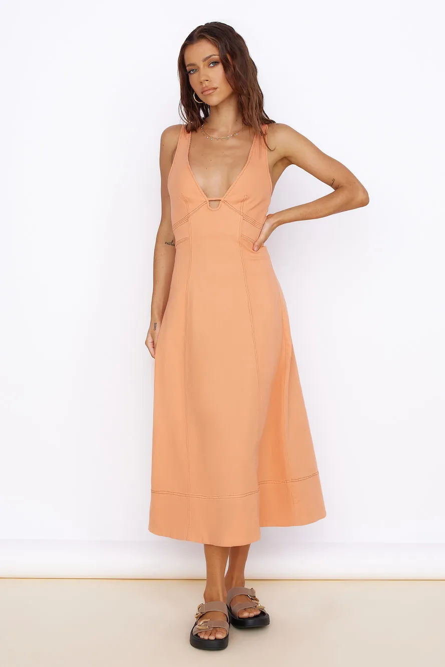 Summer Dreaming Midi Dress Orange sold by Fortunate One product image thumbnail 2