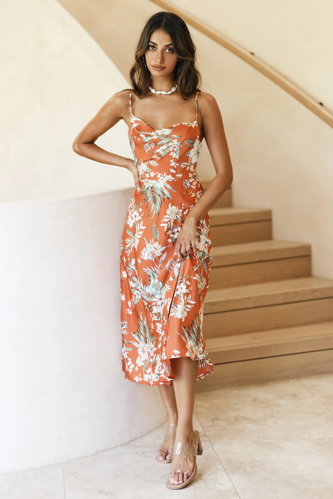 Feeling Proud Maxi Dress Rust sold by Fortunate One product image thumbnail 3