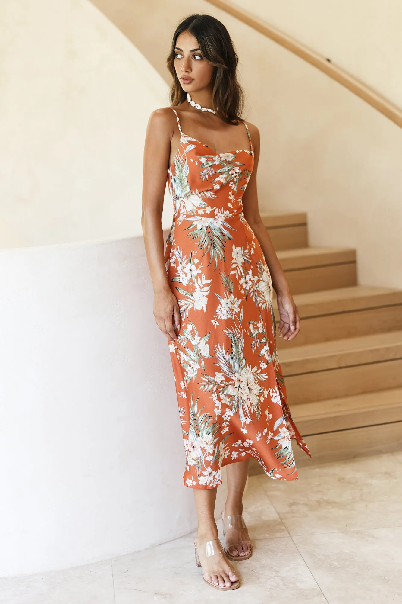 Feeling Proud Maxi Dress Rust sold by Fortunate One product image thumbnail 5