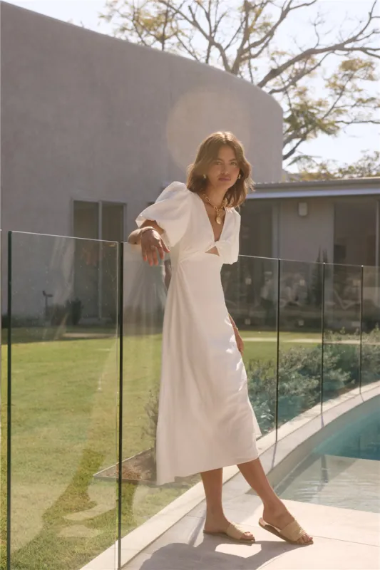 Jungle Adventure Maxi Dress White sold by Fortunate One