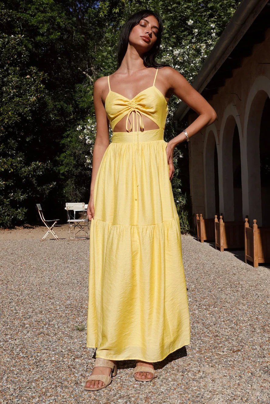 Summer Disposition Maxi Dress Yellow sold by Fortunate One