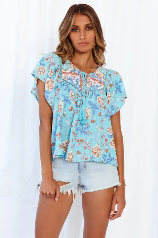 Hawaii Bound Top Blue sold by Fortunate One