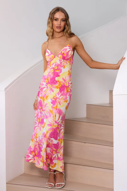 Making A Difference Maxi Dress Pink sold by Fortunate One