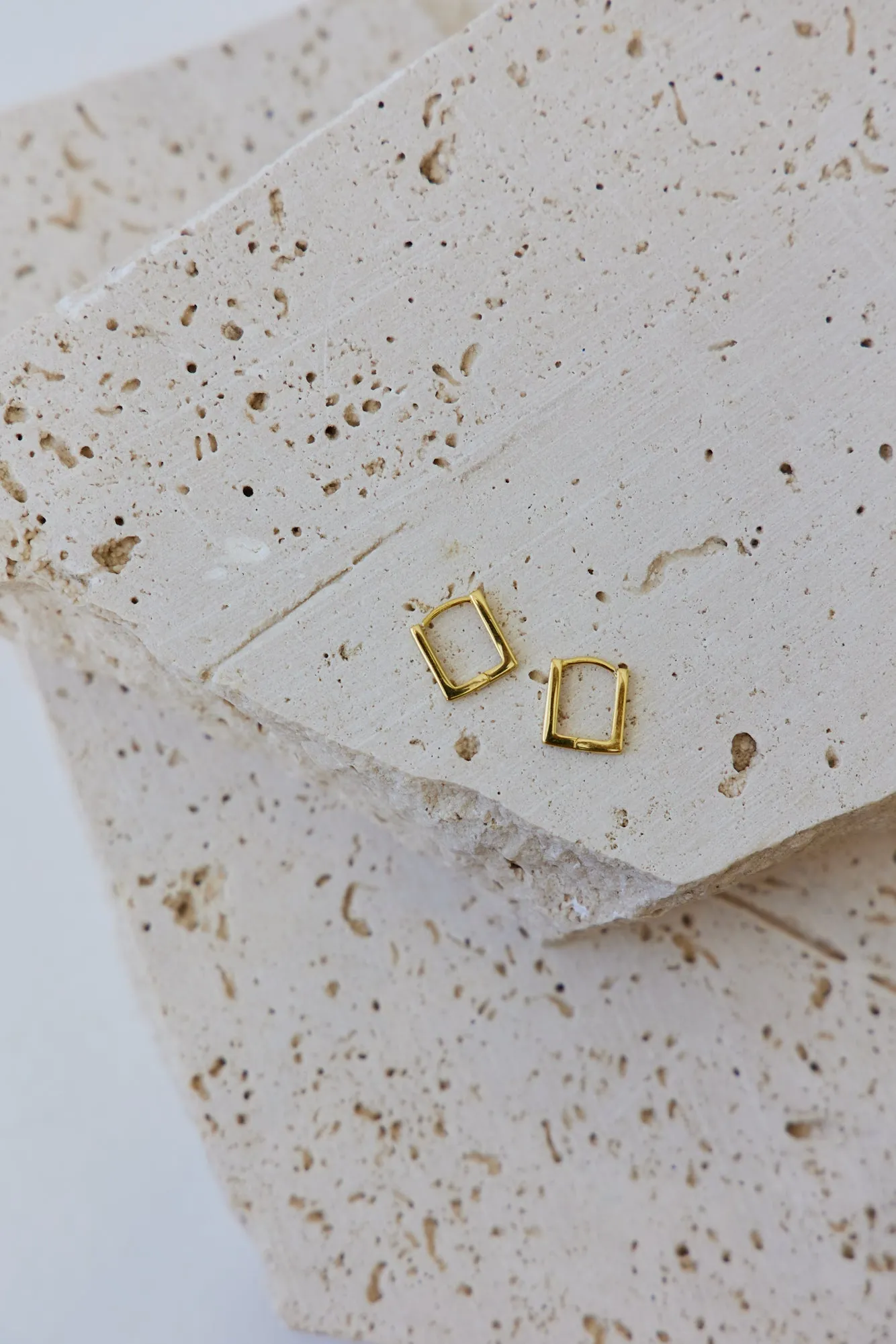 Turning Corners Earrings Gold sold by Fortunate One