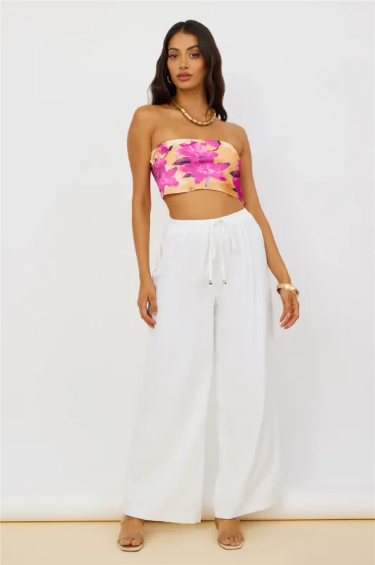 Tangerine Twist Pants White sold by Fortunate One