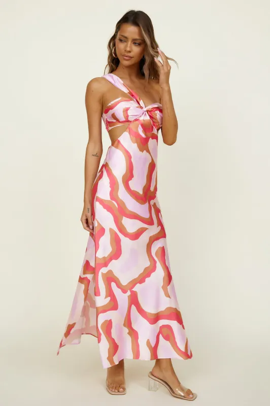Slow Strolls Maxi Dress Pink sold by Fortunate One