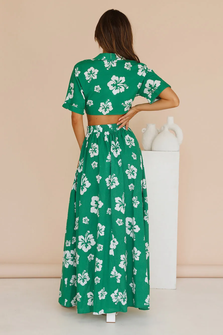 RUNAWAY THE LABEL Kamea Maxi Skirt Green sold by Fortunate One product image thumbnail 4