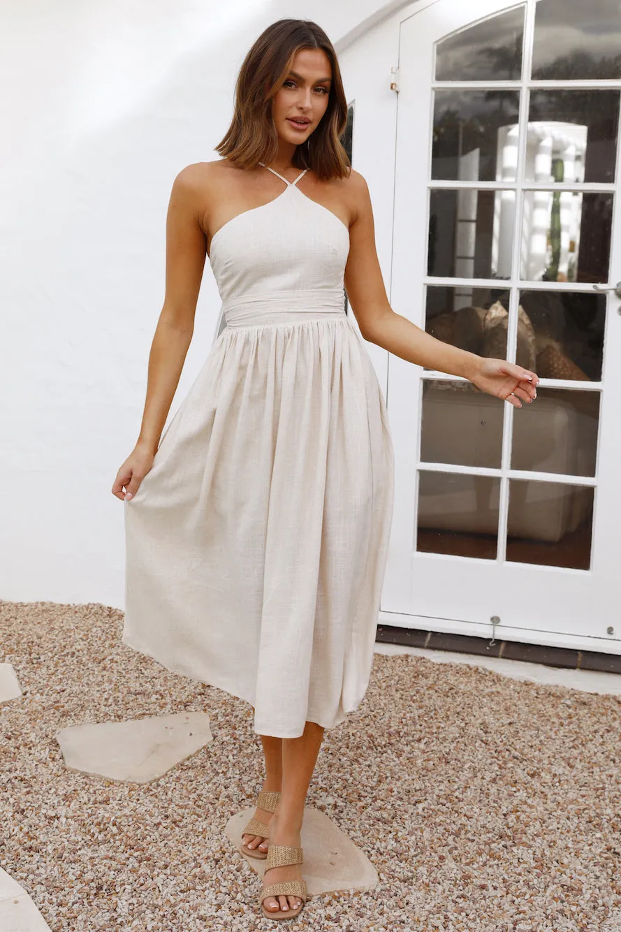 Sifting Sands Maxi Dress Beige sold by Fortunate One product image thumbnail 4