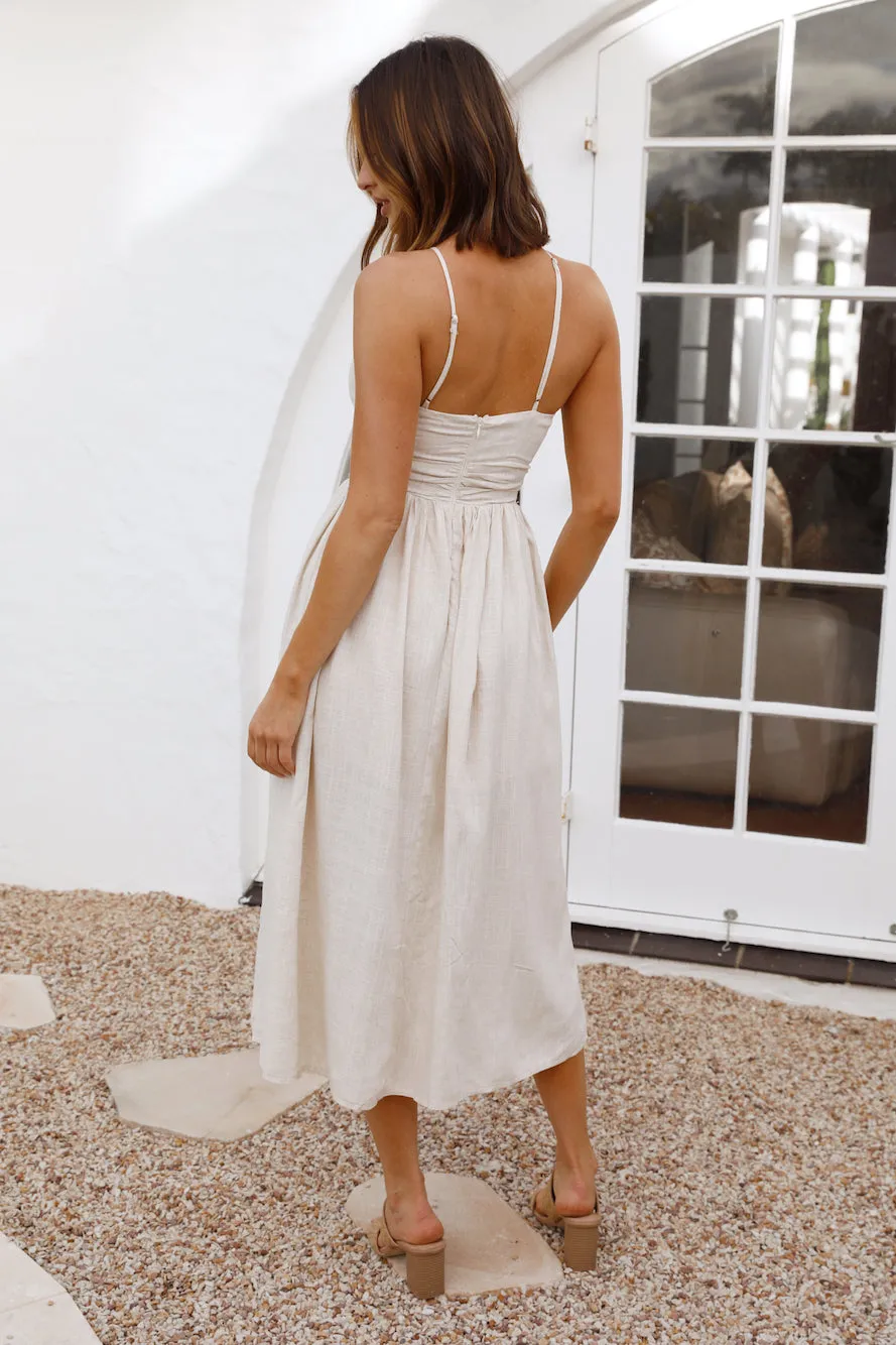 Sifting Sands Maxi Dress Beige sold by Fortunate One product image thumbnail 5