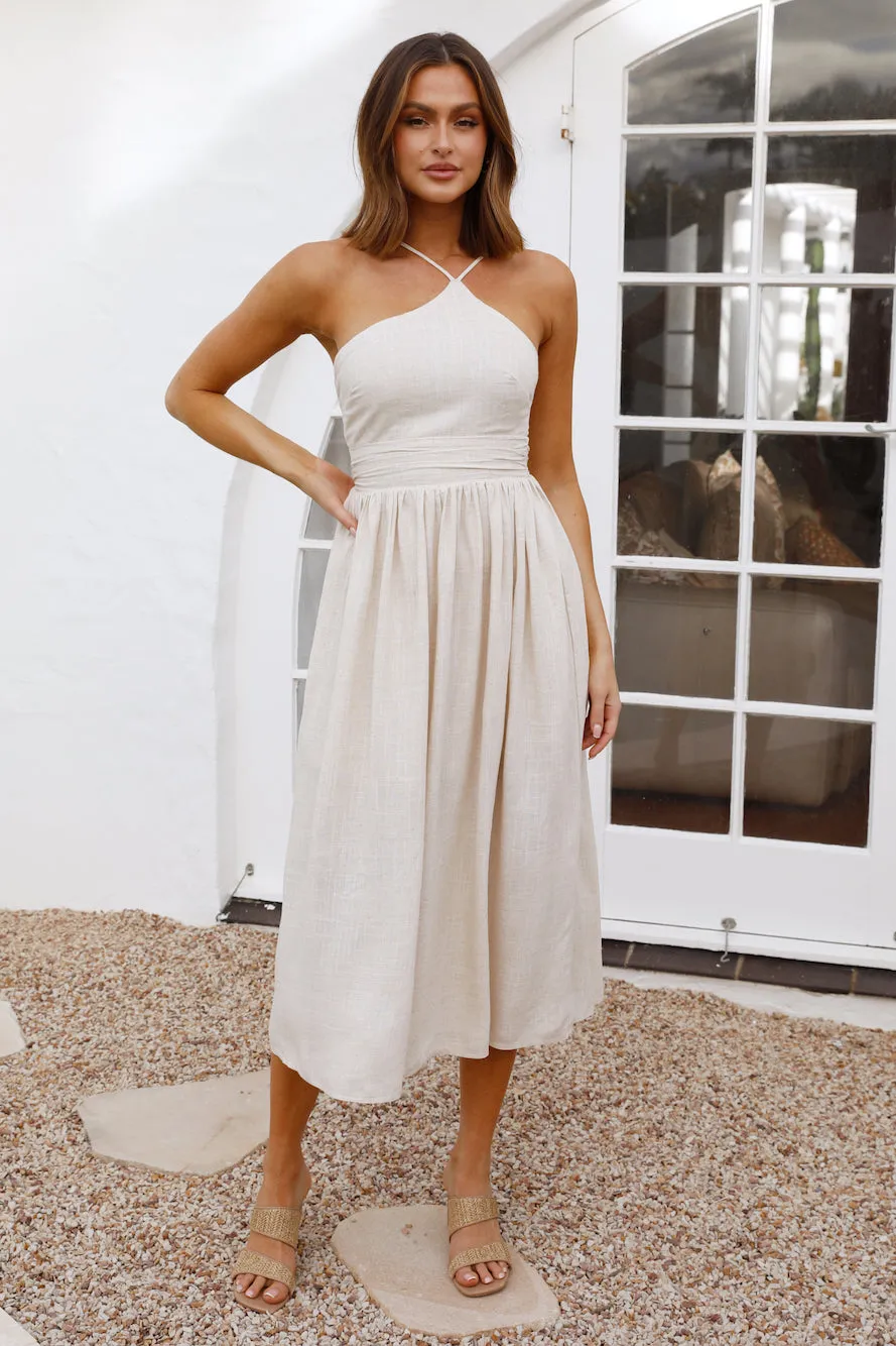 Sifting Sands Maxi Dress Beige sold by Fortunate One product image thumbnail 3