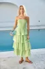 Glass Slipper Strapless Maxi Dress Green sold by Fortunate One