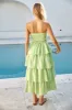 Glass Slipper Strapless Maxi Dress Green sold by Fortunate One