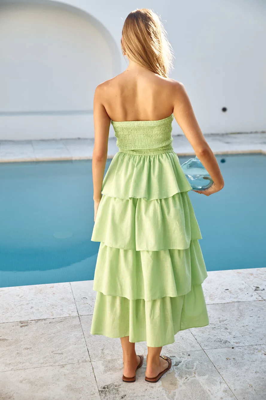 Glass Slipper Strapless Maxi Dress Green sold by Fortunate One product image thumbnail 2