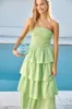 Glass Slipper Strapless Maxi Dress Green sold by Fortunate One