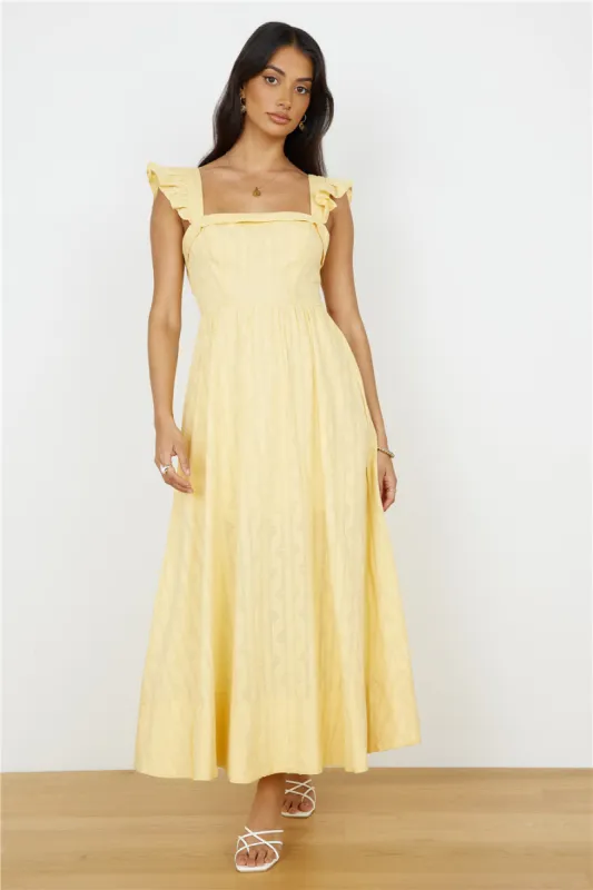 Salty Air Maxi Dress Yellow sold by Fortunate One