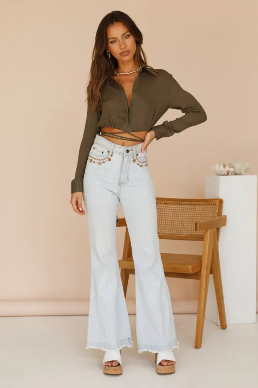 Majorca Shirt Khaki Green sold by Fortunate One