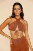 Ice Cold Crop Top Brown sold by Fortunate One