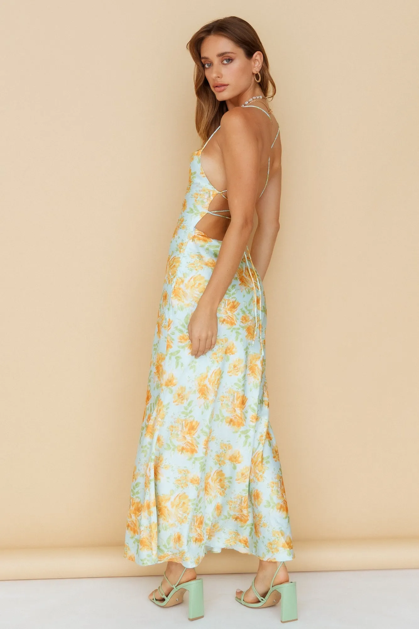Warm Smiles Maxi Dress Green sold by Fortunate One product image thumbnail 5