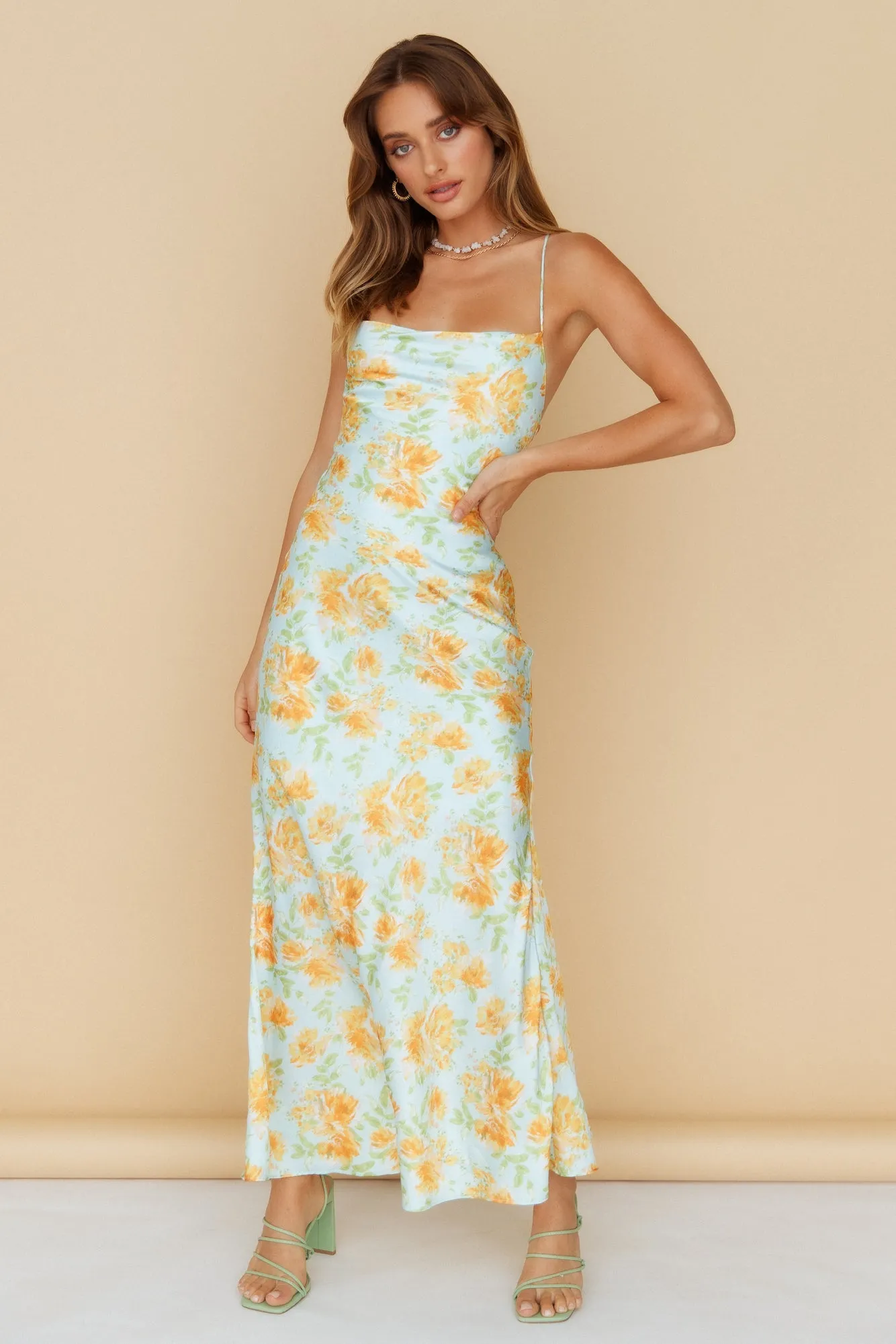 Warm Smiles Maxi Dress Green sold by Fortunate One product image thumbnail 3